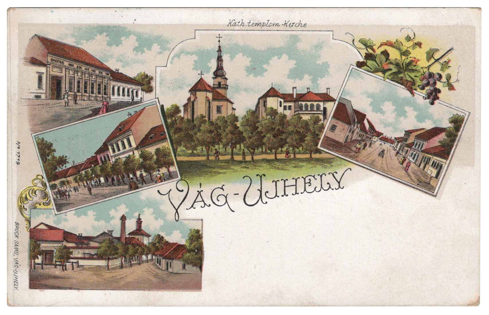 Nové Mesto nad Váhom - Vág-Ujhely - litografia