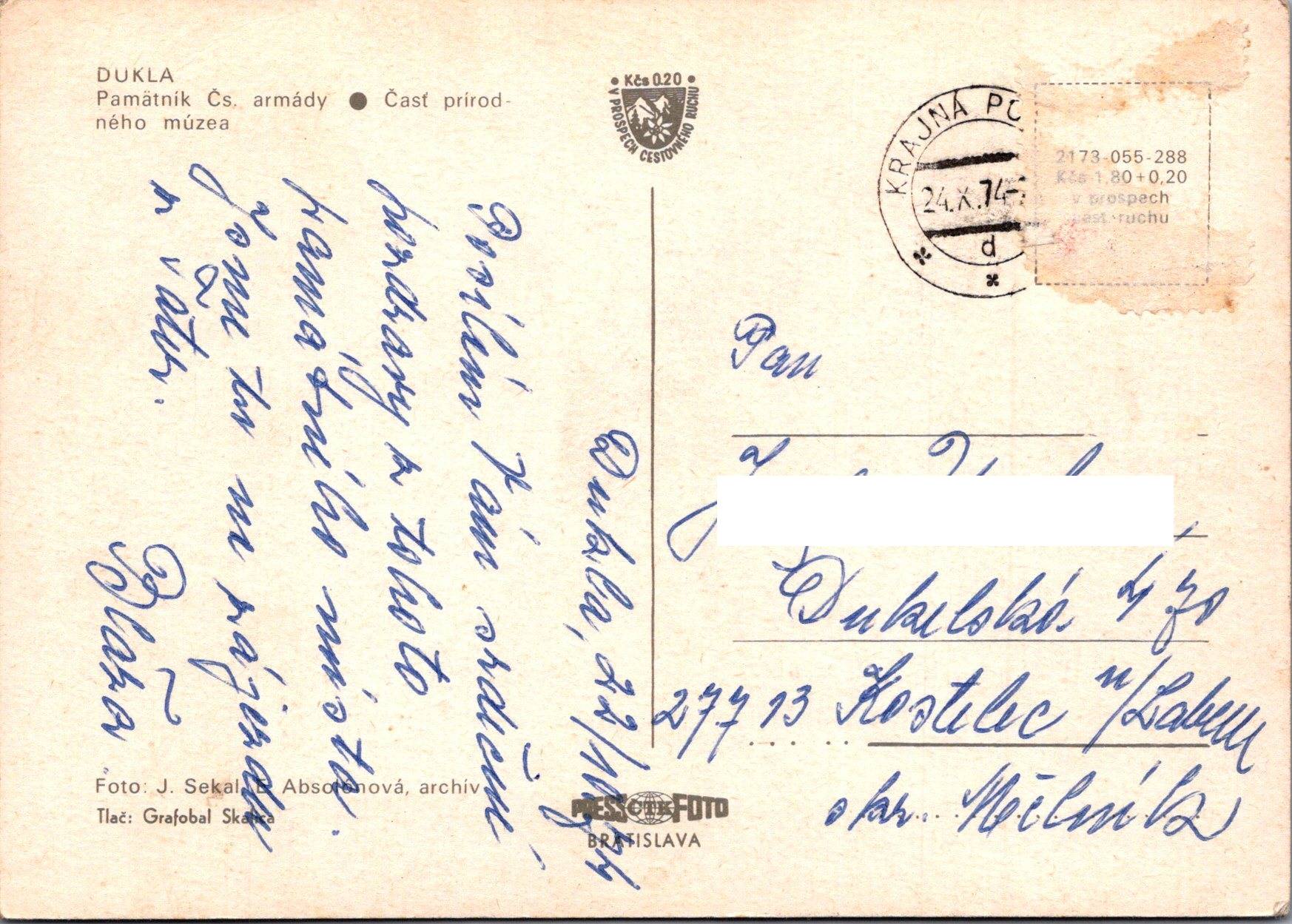 Vyšný Komárnik - Dukla 