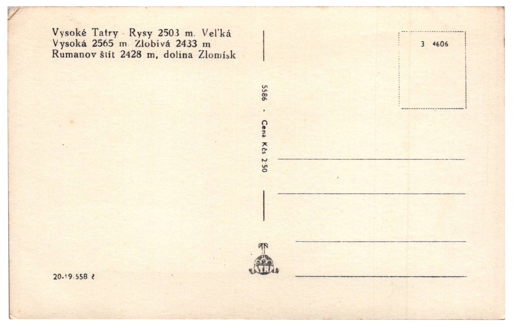 Rysy, Veľká Vysoká, Zlobivá, Rumanov štít