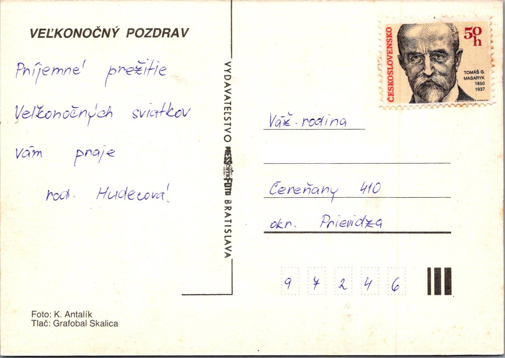 Veľkonočný pozdrav s vajíčkami