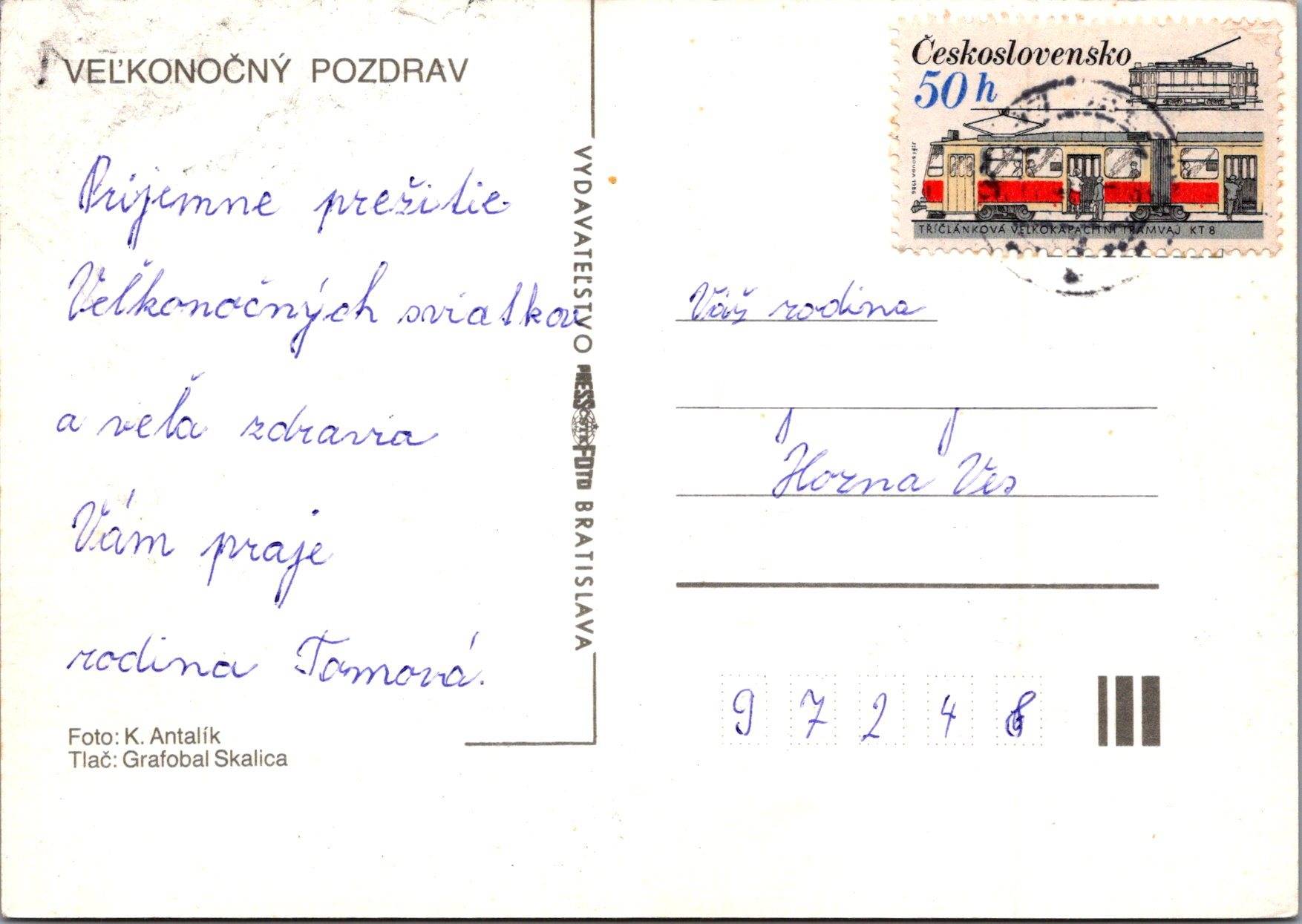 Veľkonočný pozdrav s vajíčkami