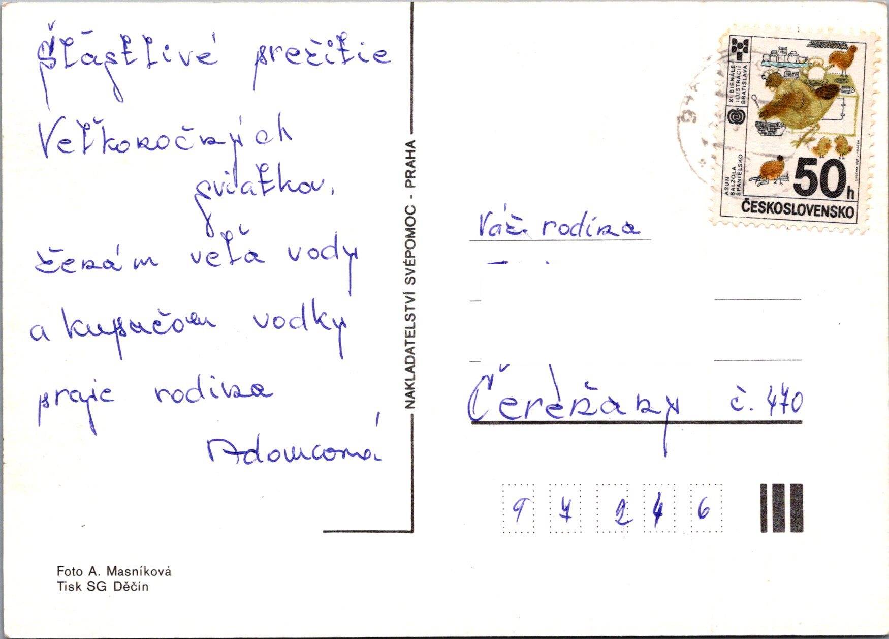 Veľkonočný pozdrav s vajíčkami