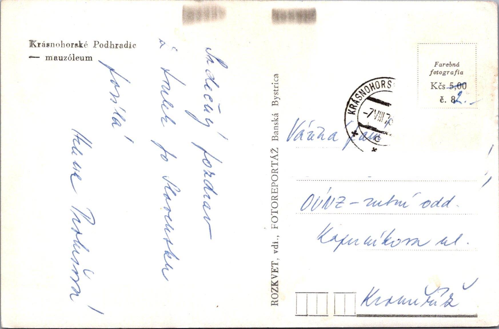 Krásnohorské Podhradie - Mauzóleum