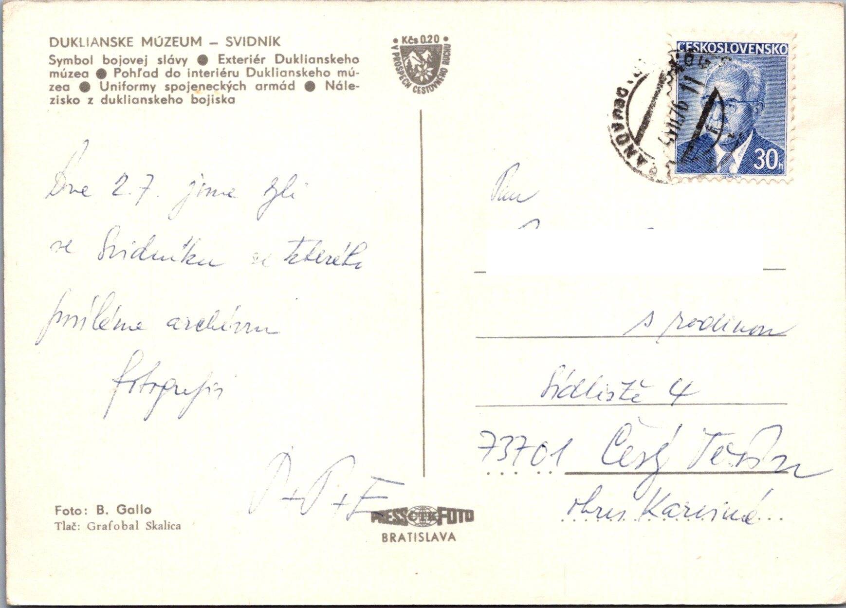 Vyšný Komárnik - Dukla 