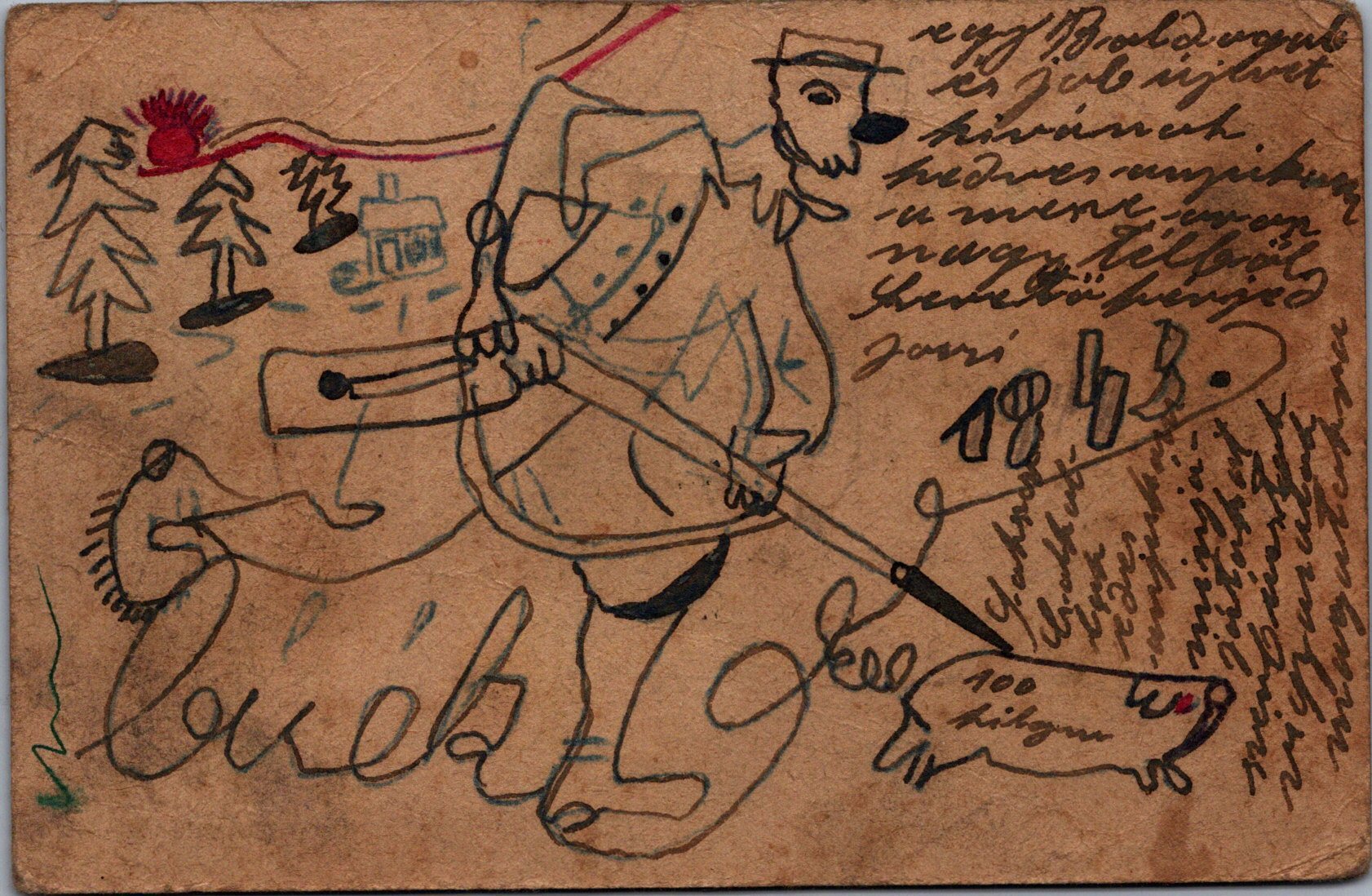 Vojenská pošta II. SV - Vianočný pozdrav 1943
