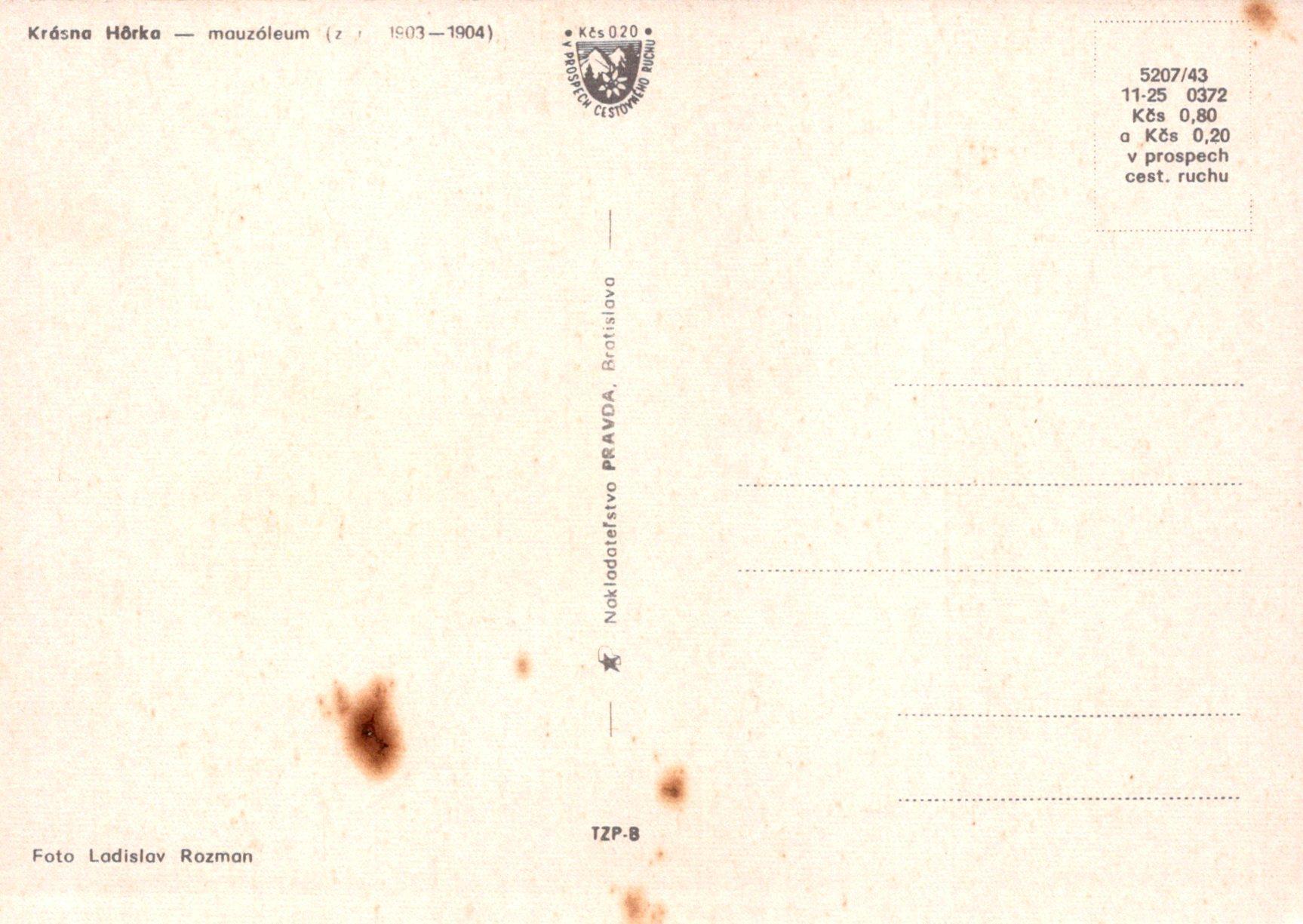Krásna Hôrka - Mauzóleum
