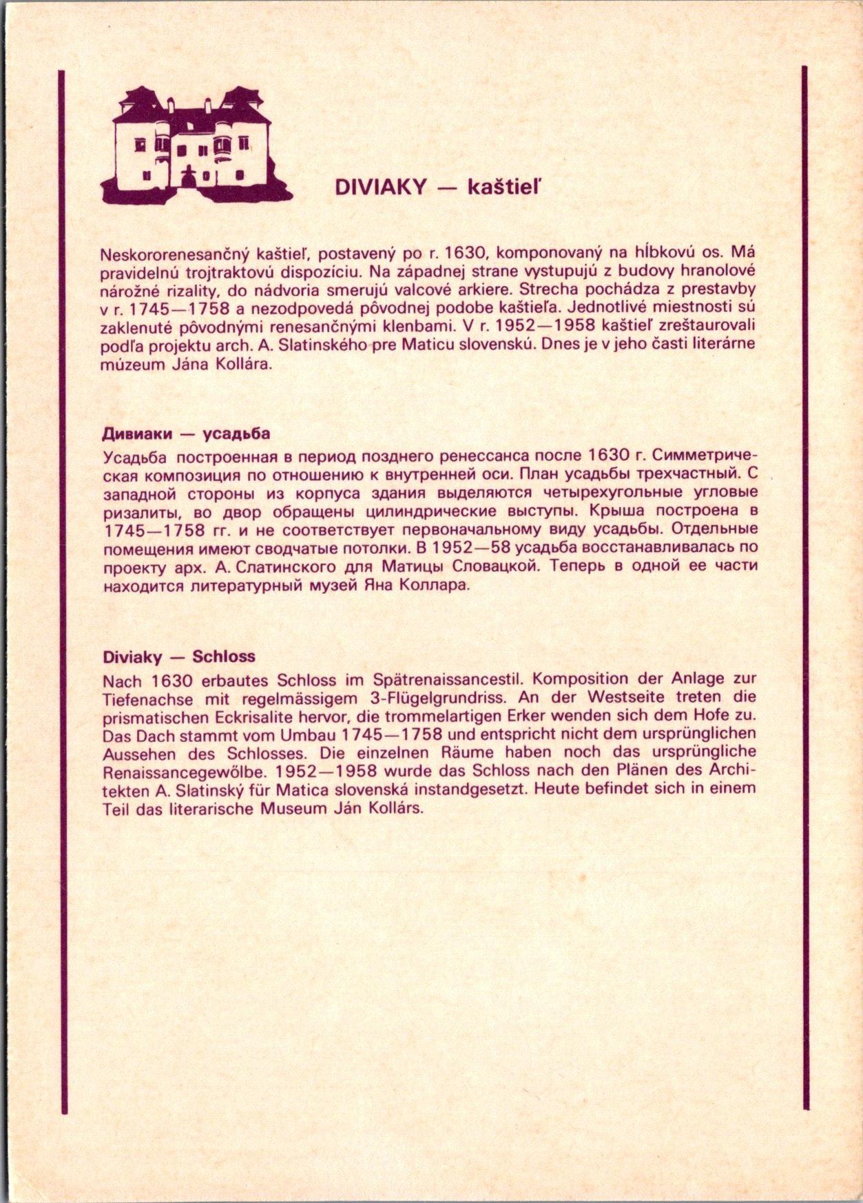 Diviaky - kaštieľ