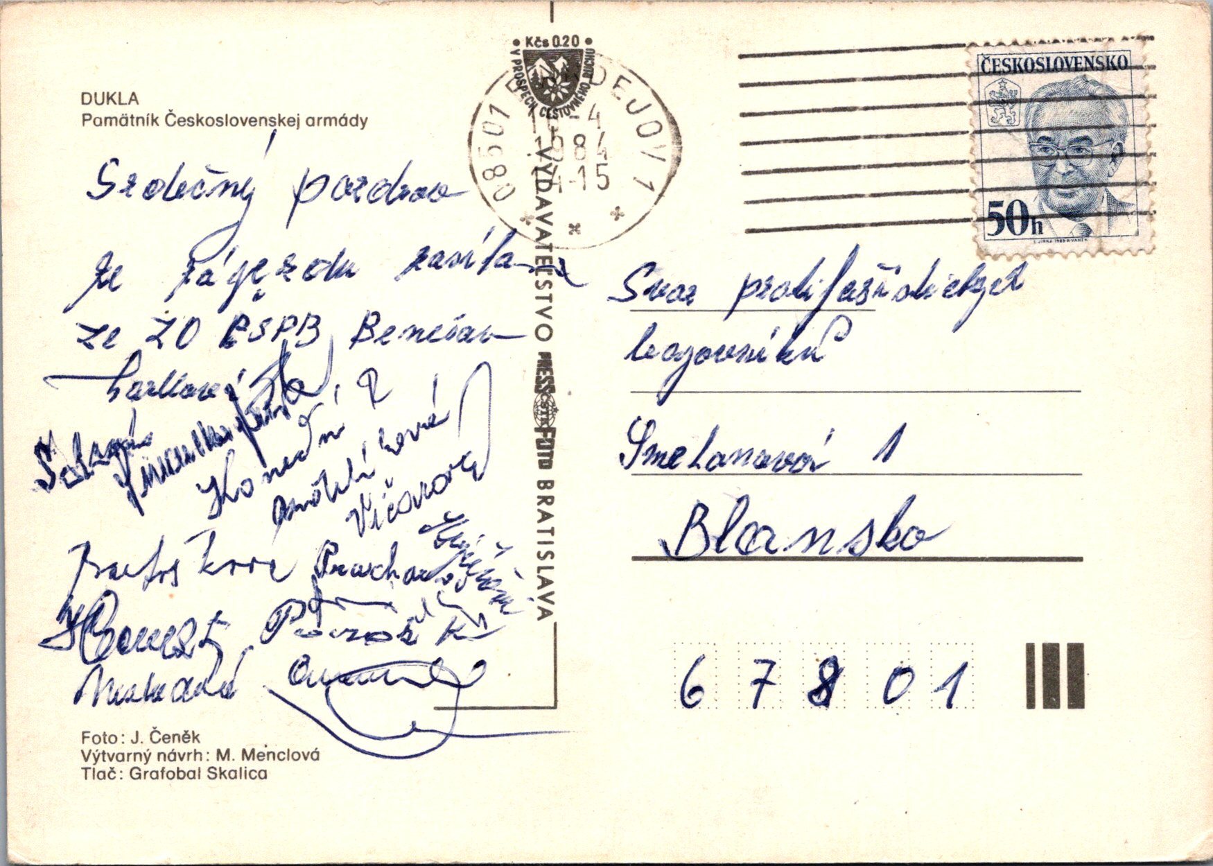 Vyšný Komárnik - Dukla 