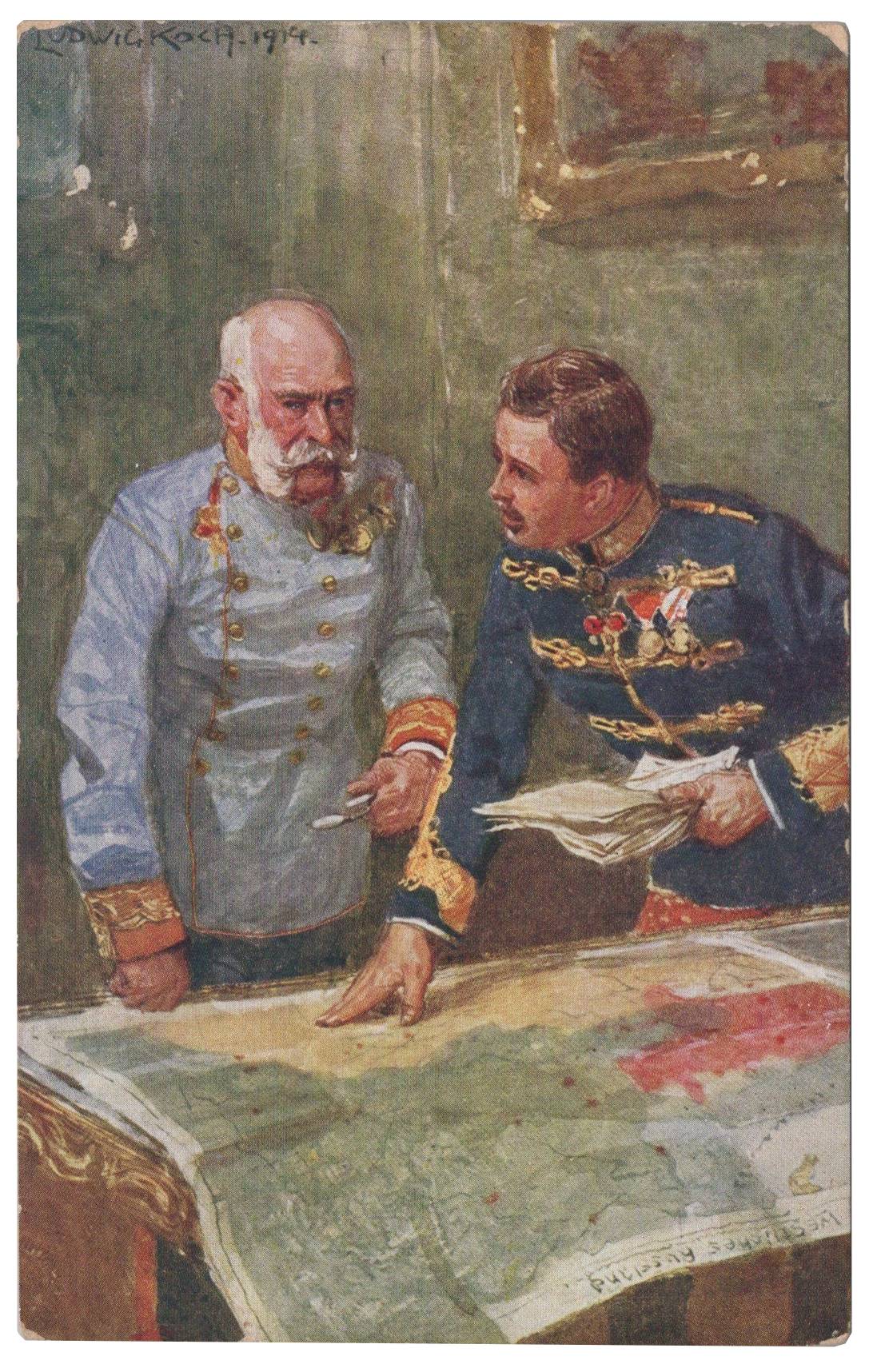 František Jozef a arcivojvoda Karol