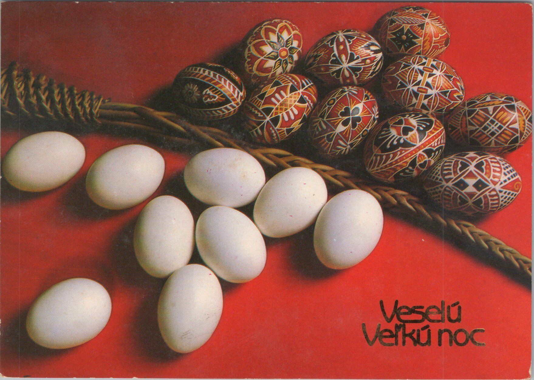Veľkonočný pozdrav s vajíčkami